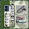 Panda Back Cover Phone Case For MOTO G24 Power Wrist Strap Lanyard Shockproof Fashion Design Durable Anti-dust Ring Cute