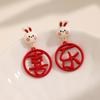 Winter warmth~ temperament versatile cute hairball stud earrings women's lamb wool pom-pom matte earrings autumn and winter ear jewelry