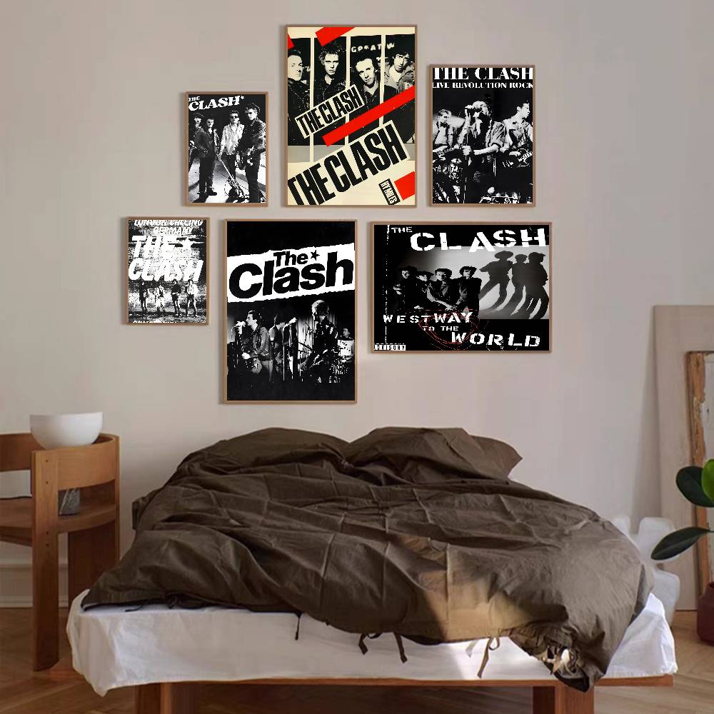 Clash The Band Аниме Постеры Наклейка на Белой Бумаге DIY Комната Бар Кафе Кавайная Декор Комнаты