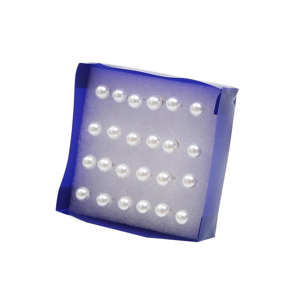 12 пар серег-гвоздиков с искусственным жемчугом, набор серег для женщин и детей с коробкой, серьги, ювелирные изделия