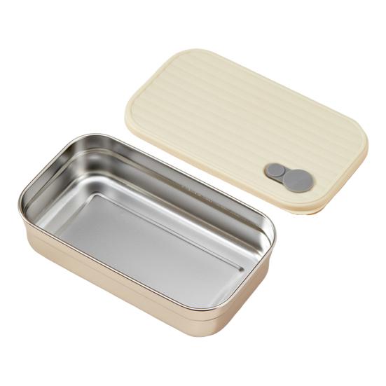 Stainless Steel Snack Containers 2 Compartment Lunch Box Leak-Proof Bento Box with Lids Reusable Food Storage Containers for Travel Camping Outdoor