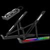 Складная алюминиевая подставка для ноутбука с RGB-подсветкой и док-станцией
