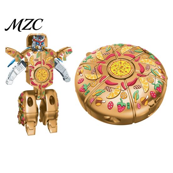 Children Sensory Toy Transforming Robot Fidget Spinner Toy, Burger Cake Pizza Spinning for Transformation Stress Relief, Fingertip Gyroscope