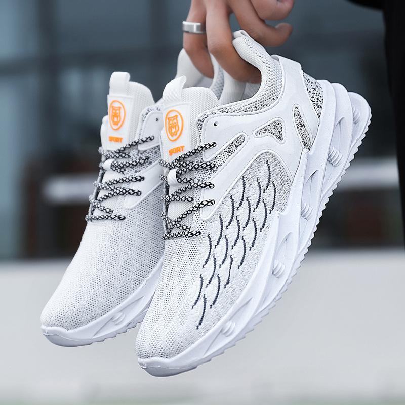 2023 Spring and Autumn New Men's Sports Leisure Flying Mesh Lace-up Running Student Shoes Men
