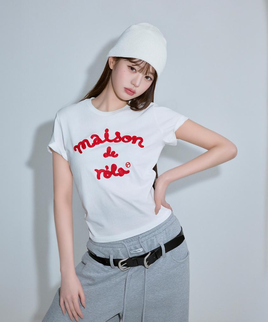 ROLAROLA Maison De Rola Embroidery T-Shirt White