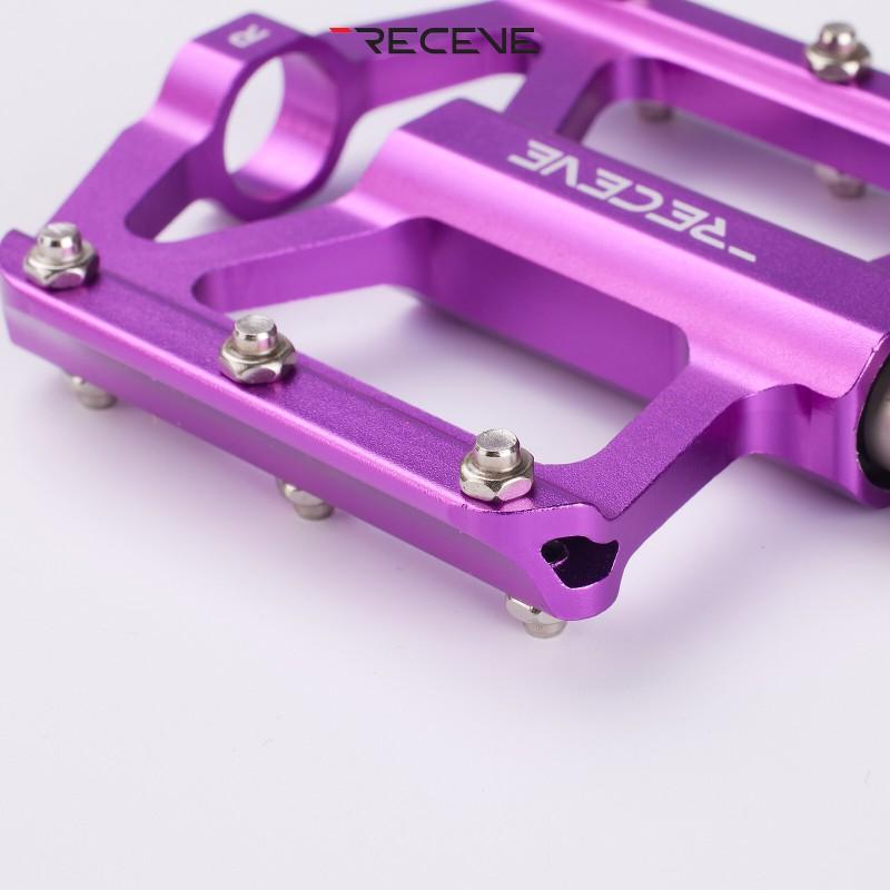 RECEVE Aluminum Alloy Folding Bike Pedals With Triple Sealed Bearings Lightweight Anti-Slip Mountain Road Bicycles
