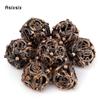 7 Pcs Copper Circular Dragon Metal Dice Hollow Metal Polyhedral Dice Set Suitable for Role-Playing RPG Board Game Card Game