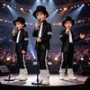 Yousheng Musician Halloween Costume Set for Kids, Black Sequin Jacket, Trousers, Hat, Gloves, 80s 90s Retro Stage Outfits for Disco Party, Fancy Dress