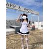 Fate sky, spring sun, wild sky, cute dome girl maid, loli cute cospaly clothing, black and white animation clothing