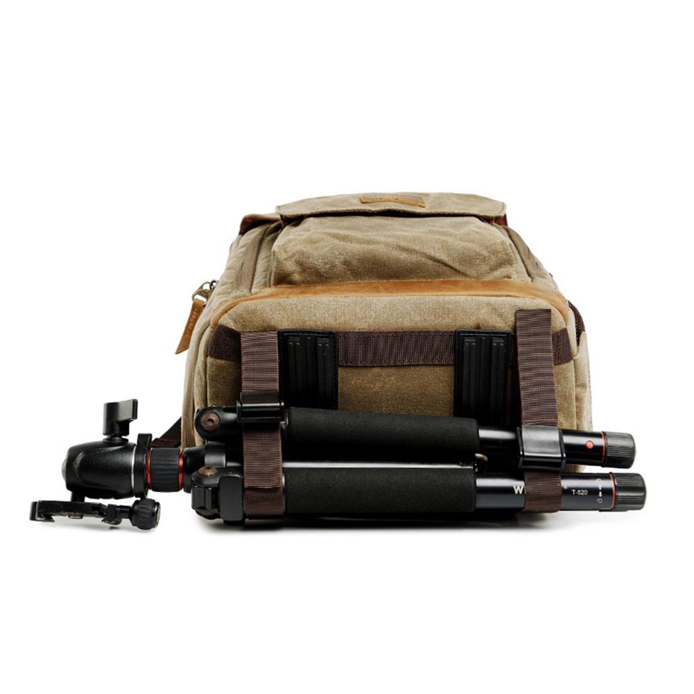 Unisex Canvas Waterproof Photography Outdoor Wear-resistant Large Camera Backpack