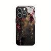 Чехол для телефона для iPhone 17 16 15 14 Pro Max 13 12 11 16E 17 Air 7 8 Plus XR XS X Модный Арт Цветочный узор Закаленное стекло