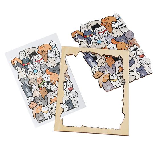 1/3 Набора Деревянная Пазл-Доска с Рамкой 3D Неправильной Формы Котенок Собака Панда Дом Король Обезьян Автомат со Снеками Пазл Украшение Орнамент