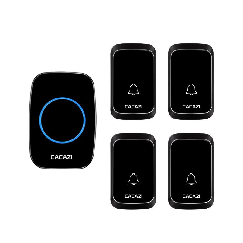 Four-in-One Long-Range Waterproof Wireless Doorbell with 58 Tunes and 4 Volume Levels