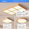 "Walnut Ceiling Lamp - Full Spectrum Eye Protection for Living Rooms & Bedrooms"