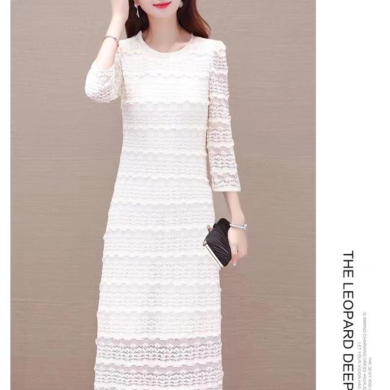 Модное кружевное платье с круглым вырезом - Элегантное, стройнящее и универсальное