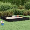 VidaXL Sandpit with Seats, Sand Game for Children, Playground for Toddlers Outdoor Garden, Black Square Wood 825041