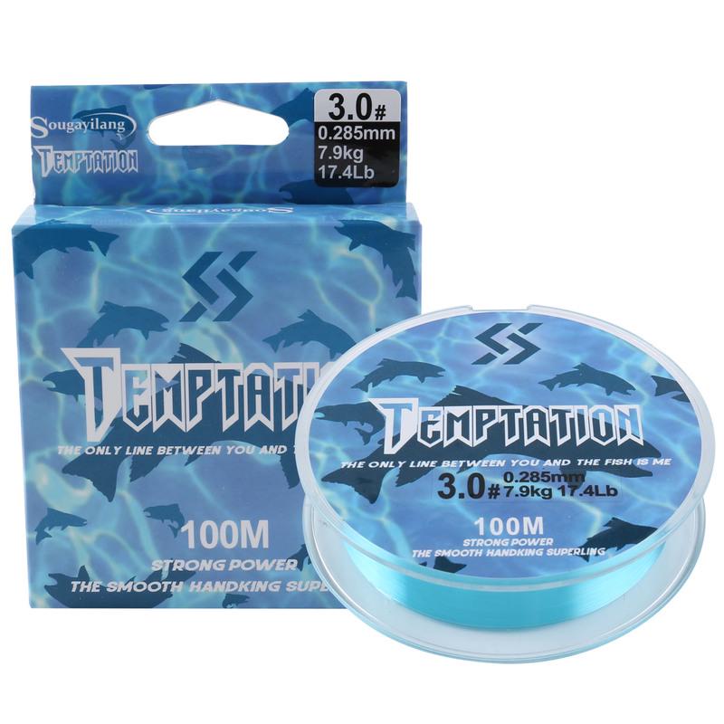 Леска рыболовная 100 метров, выдерживает до 7.9кг