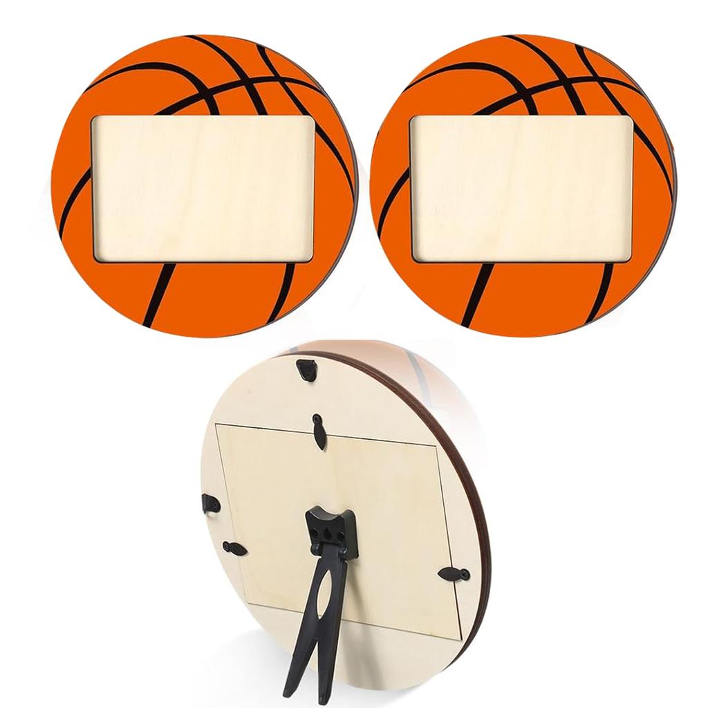 1/2/3/4 Pcs Wooden Picture Frame Basketball Theme Sport Photo Display Tabletop Gifts for Team Party 4x6'' Photos
