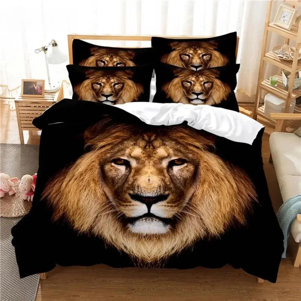 Lion Bedding Set Duvet Cover Set 3d Bedding Digital Printing Bed Linen Queen Size Bedding Set Fashion Design
