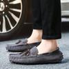 Лоферы для мужчин Замшевые Лоферы из натуральной кожи Плоские туфли Мужская повседневная обувь Мужские мокасины Мужская обувь для вождения Итальянские роскошные туфли для лодок