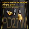 4 в 1 PD 65 Вт 27 Вт USB-кабель Type C с двумя разъемами Lighting Mecha Style для быстрой зарядки USB-кабелем C для iPhone 15 Samsung Xiaomi