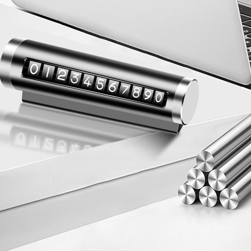 Металлическая автомобильная временная парковочная карта Алюминиевые автоаксессуары Высококачественная табличка с номером телефона