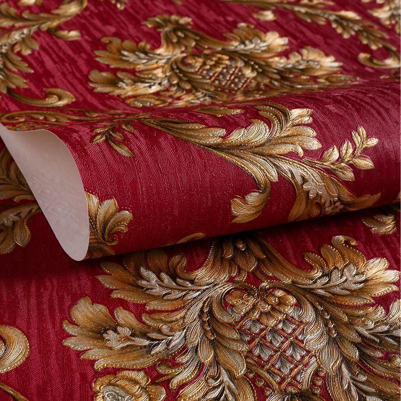 Европейские Роскошные Черно-Золотые Дамасские Обои Рулон 3D Тисненые ПВХ Настенные Покрытия Фреска Декор Обои для Гостиной Спальни