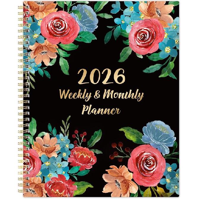 2026 Planner - Planner 2026, Jan. 2026 - Dec. 2026, 9” x 11”, 2026 Planner Weekly and Monthly, 2026 Weekly Monthly Plannr with 12-Month Tabs,