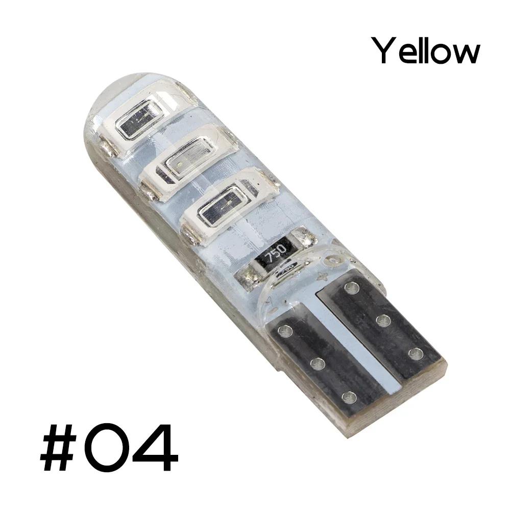 10 шт. T10-5630 силиконовая ледяная синяя белая красная светодиодная лампа светодиодная лампа поворотный сигнал боковой фонарь солнечный дневной свет автомобильный номерной знак светодиодная лампа ширины