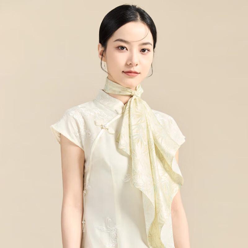 JIUMU Women's Mulberry Silk Square Scarf Shawl SJ006