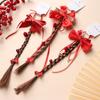 Tassel Hanfu Red Hairpin Bow New Year Headwear Hair Accessories Children Braided Ponytail