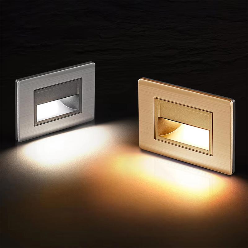 Подсветка ступени с датчиком движения recessed step light ночник лестничный светильник