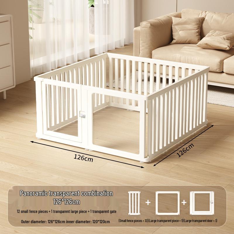 Clear Acrylic Indoor Dog Fence for Small Pets - Safety Enclosure & Dog House