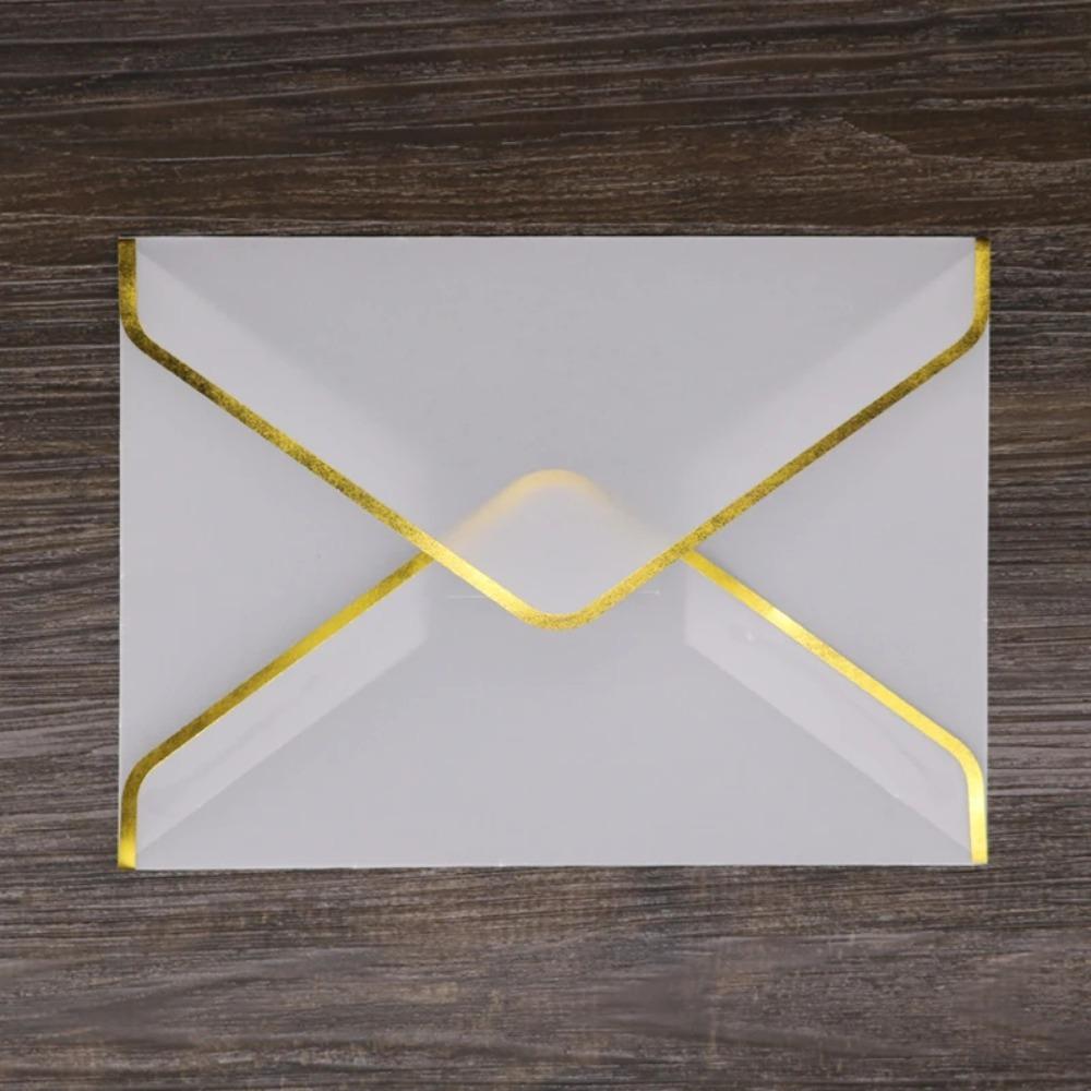 Sulfuric Acid Paper Hot Stamping Wedding Invitation Envelope Wood Pulp Paper Postcard