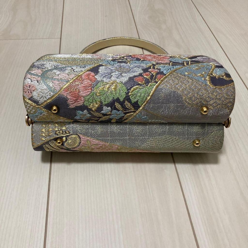 Used [Tokyo Kocho] Japanese style bag zori sandals gold color formal