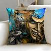 Stylish Bborderlandsing Cushion Cover Soft  EasyWash Pillow Case  Versatile for Couch Bed Travel and Office