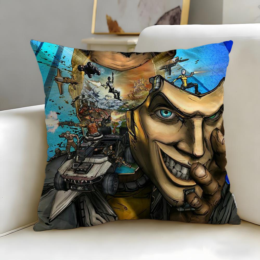 Stylish Bborderlandsing Cushion Cover Soft EasyWash Pillow Case Versatile for Couch Bed Travel and Office