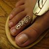 Hai Rao 2024 Minimalist Copper Adjustable Toe Ring - Eco-Friendly