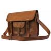 Goat Leather Vintage Brown Messenger Shoulder Laptop Bag Satchel