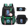 Anime Cartoon Peripheral Printing Children'S Backpack Student Schoolbag Three-Piece Set Shoulder Bag Pencil Case