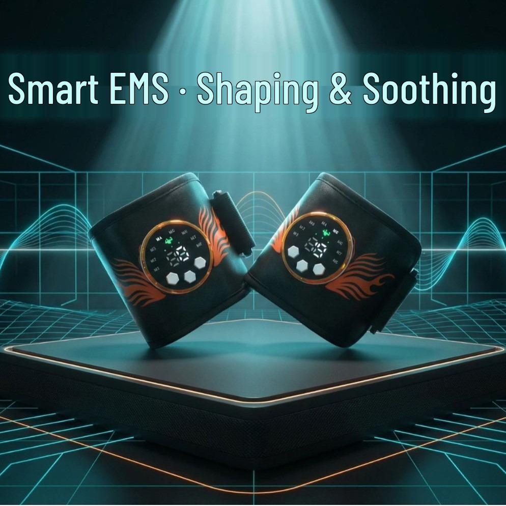 Красивый массажер для ног EMS для тренировки мышц бедер и икр