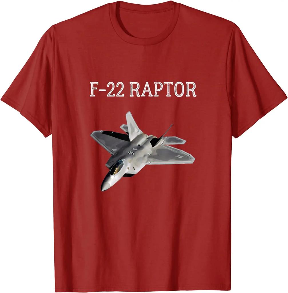 Мужская футболка с принтом истребителя-невидимки F-22 Raptor ВВС США, летняя, из хлопка, с круглым вырезом, с коротким рукавом, новая, размеры S-3XL