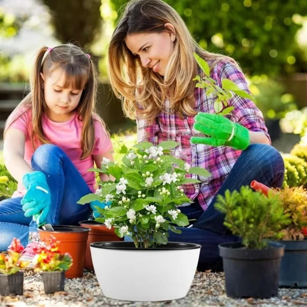 Oval Flower Plants Pot Self Watering Seed Nursery Pots Planters Pot For Home Office Decor