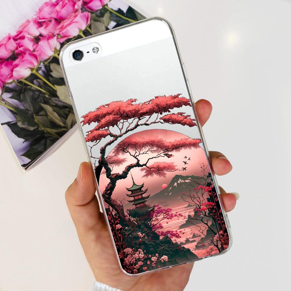 For iPhone 5 5S Case Fashion Astronaut Art Painted Shockproof Soft Cover For iPhone SE 2016 2020 SE2 TPU Funda on iPhone5 Bumper