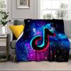 Neon music note  Blanket Flannel Blanket for bed, sofa, Camping, Hiking, Picnic Essentials, gift for family Fan gifts