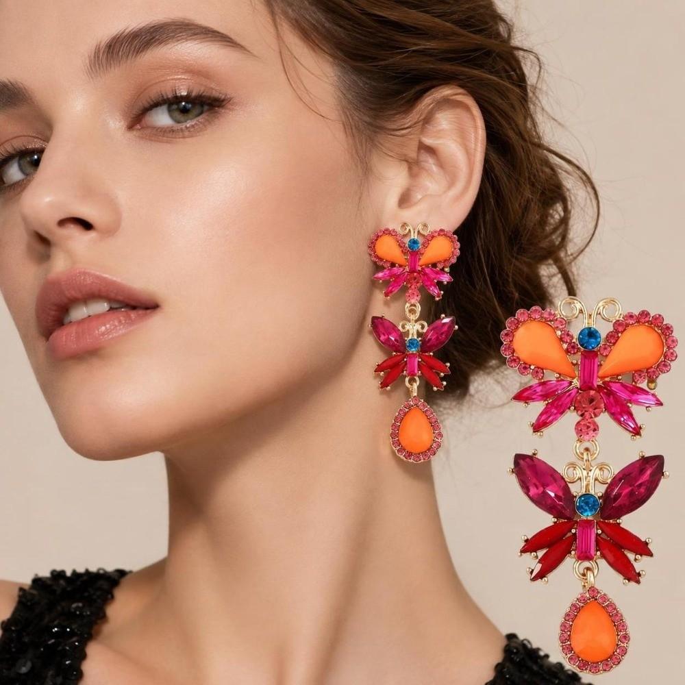 Retro Butterfly Earrings Personality Animal Earrings Creative Pendant Earrings Jewelry Gift