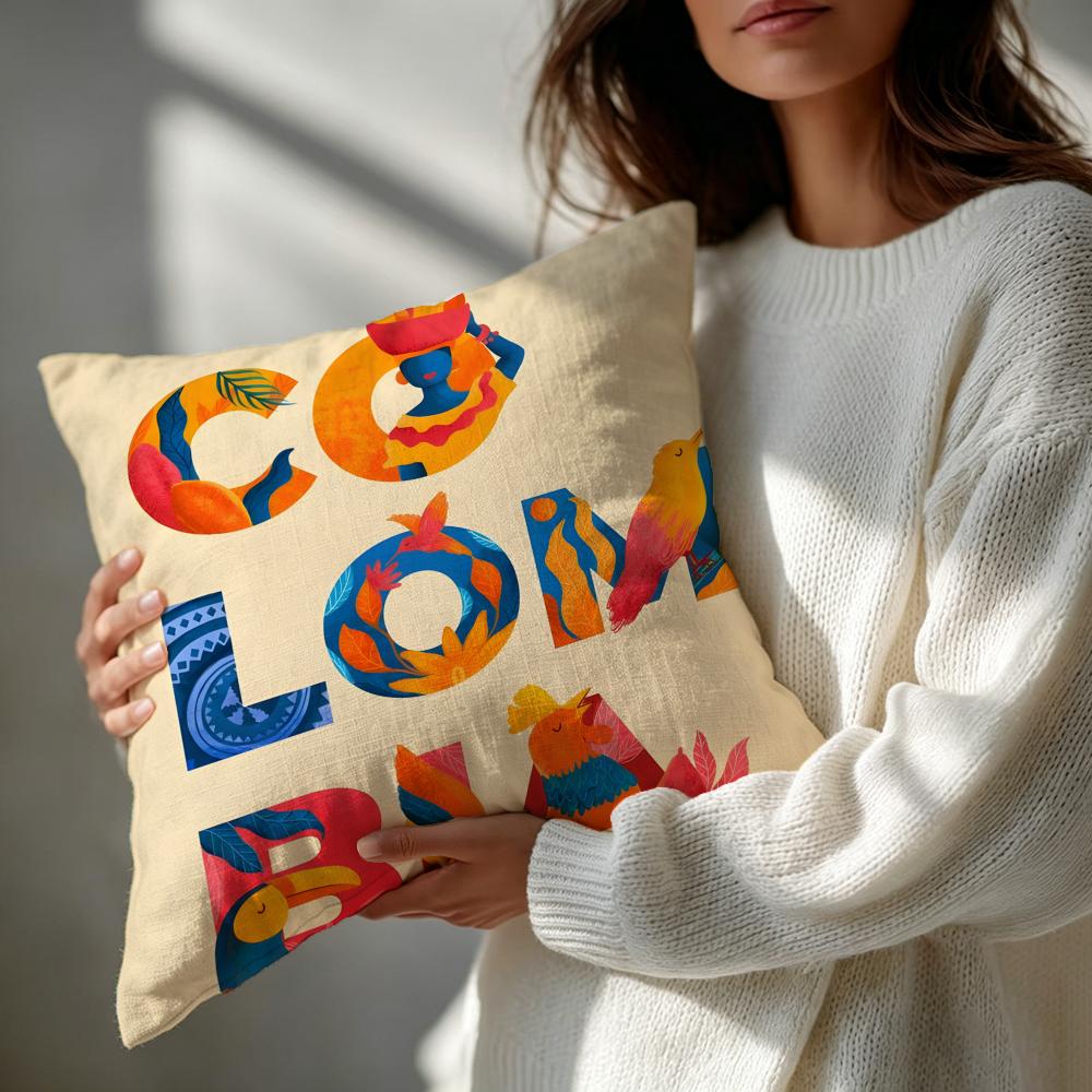 PColombian geometric styles Cushion Cover Patterned Cushion Cover Romantic Cozy Home Sofa Decoration
