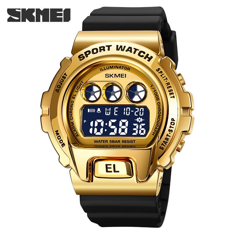 Moment Beauty Модные мужские спортивные часы с металлическим циферблатом Модные брендовые водонепроницаемые электронные часы премиум-класса Студенческие часы