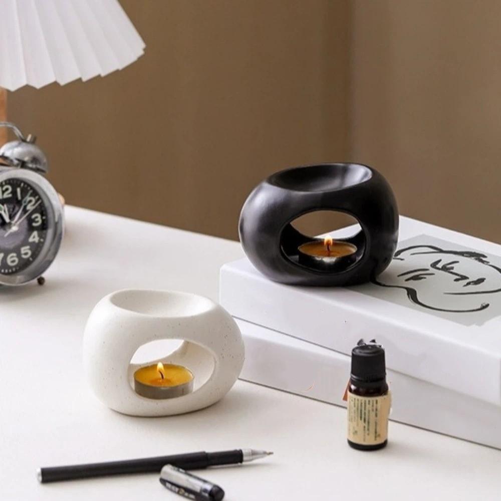 Minimalist Essential Oil Burner Ceramic Aromatherapy Burner Candle Heating Holder Yoga Studio