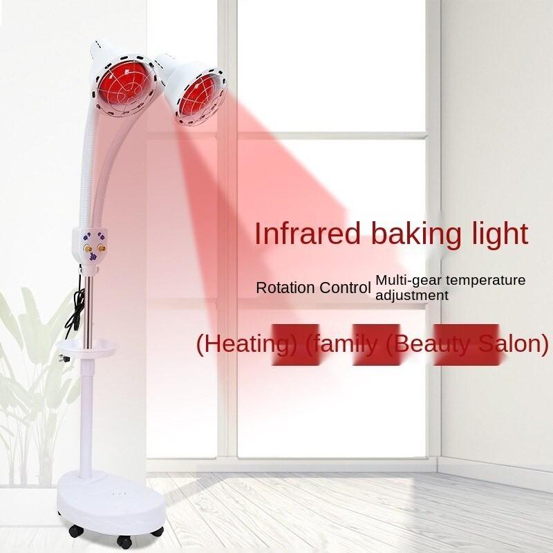 275W Floor-standing Infrared Physiotherapy Lamp Household Physiotherapy Instrument Heating Lamp Analgesia Treatment Equipment White